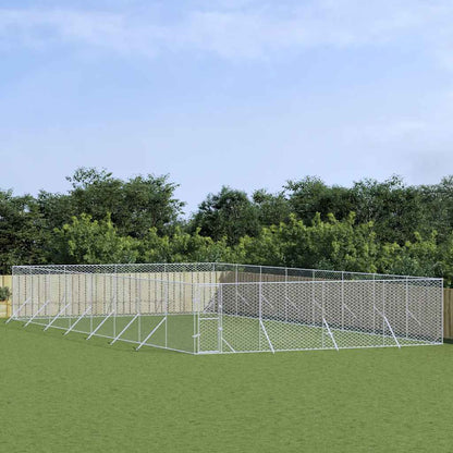 Perrera De Exterior Acero Galvanizado Plateado 8x16x2 M_1