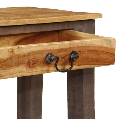 Mesa Consola De Madera Maciza Vintage 118x30x80 Cm_3