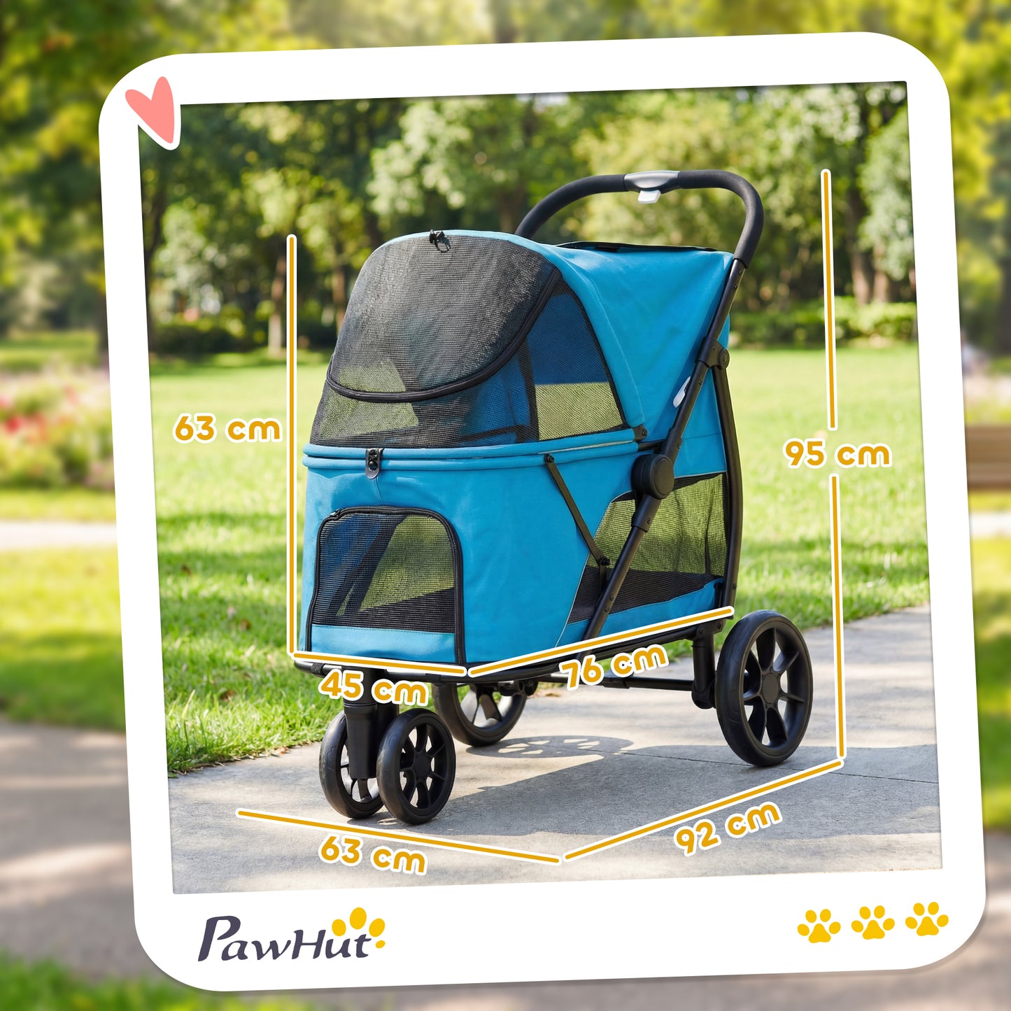 Pawhut Carrito Para Perros Plegable_2