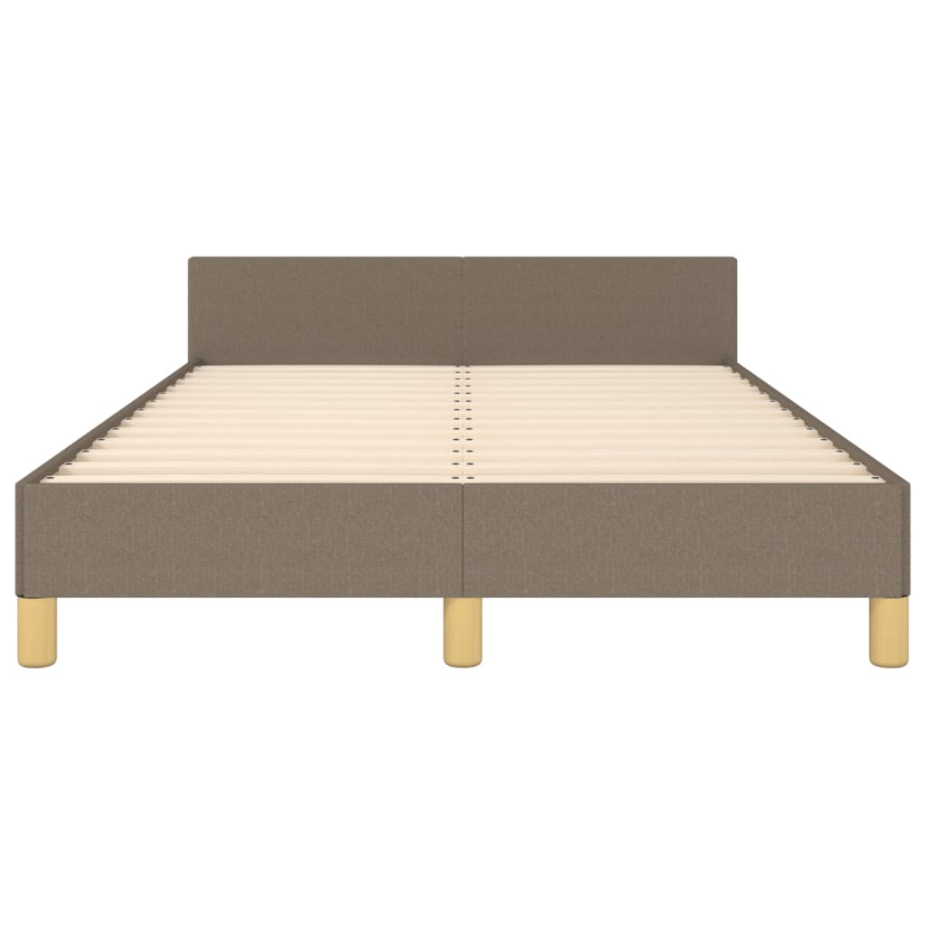 Estructura De Cama Con Cabecero De Tela Gris Taupe 120x200 Cm / Vetonek_0