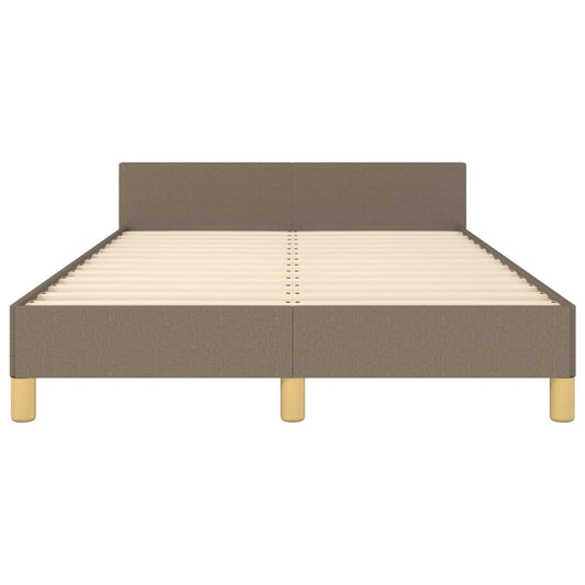 Estructura De Cama Con Cabecero De Tela Gris Taupe 120x200 Cm / Vetonek_0