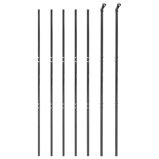 Cerca De Alambre De Acero Galvanizado Gris Antracita 2x10 M / Vetonek_0