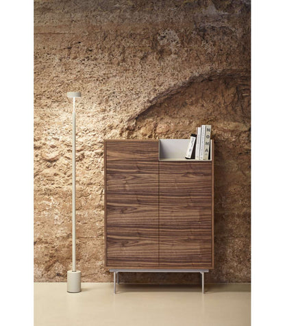 Mueble Auxiliar Modelo Valley 2 Puertas 1 Cajón Acabado Nogal/gris Claro, 40cm(ancho) 130_1