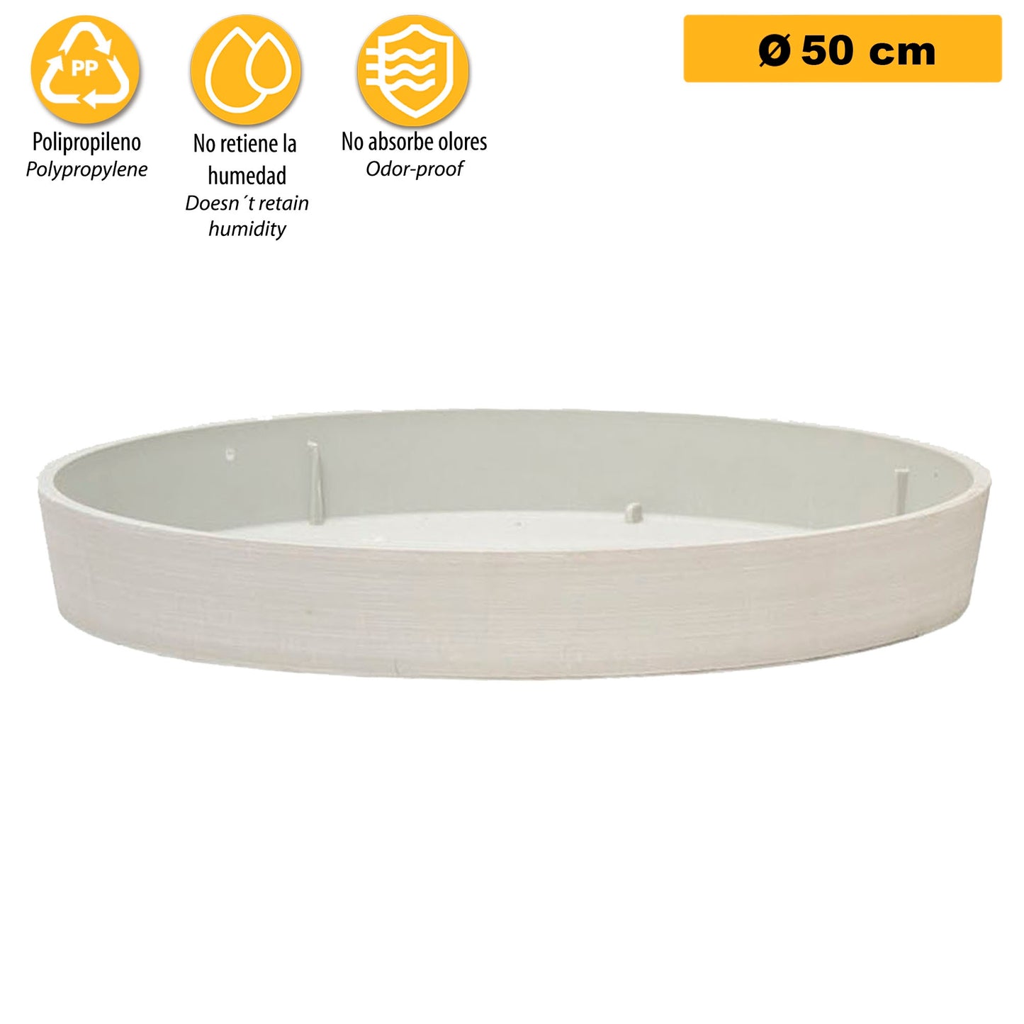 Platillo Para Maceta Ø Cm 50 Blanco_2
