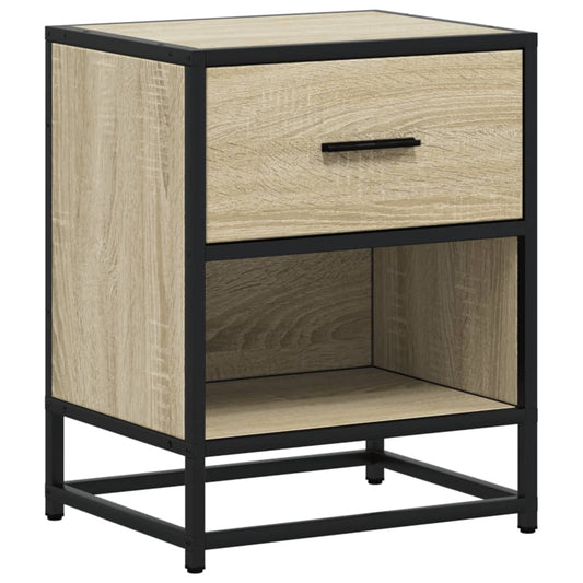 Mesita De Noche Madera De Ingeniería Roble Sonoma 40x31x50 Cm_0