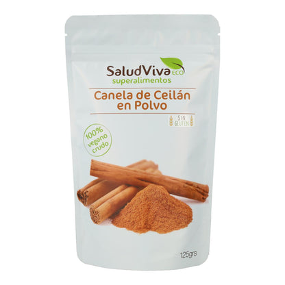 Canela de Ceylan en polvo 125 g, Salud Viva