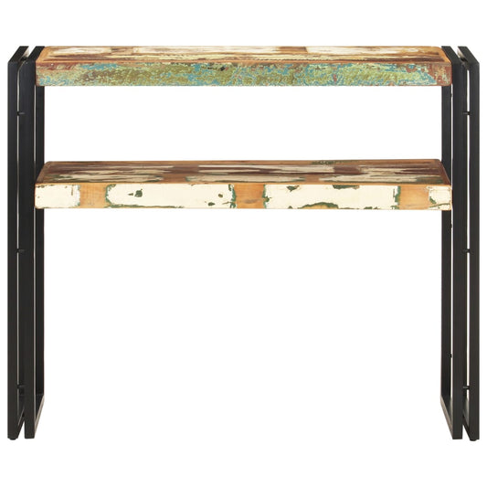 Mesa Consola De Madera Maciza Reciclada 90x30x75 Cm_0
