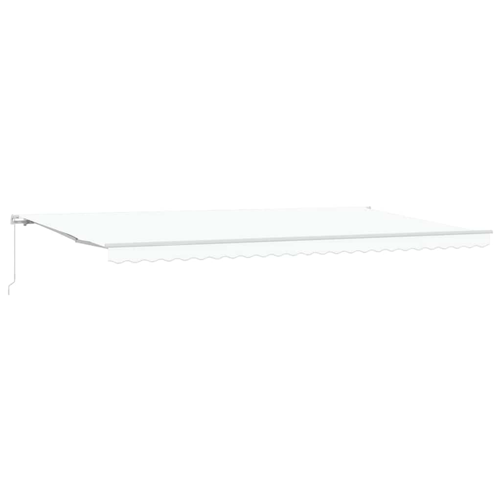 Toldo Retráctil Blanco 600 X 300 Cm Poliéster Y Aluminio_0