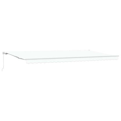 Toldo Retráctil Blanco 600 X 300 Cm Poliéster Y Aluminio_0