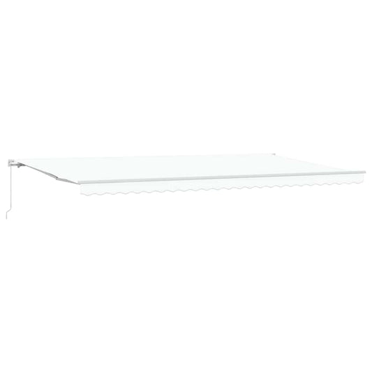 Toldo Retráctil Blanco 600 X 300 Cm Poliéster Y Aluminio_0