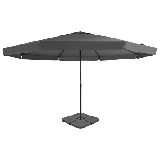Vidaxl Sombrilla De Jardín Con Base Portátil Gris Antracita_0