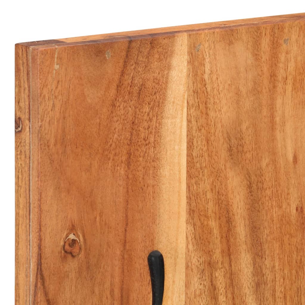 Percheros De Pared 2 Uds Madera Maciza De Acacia 36x3x110 Cm_4