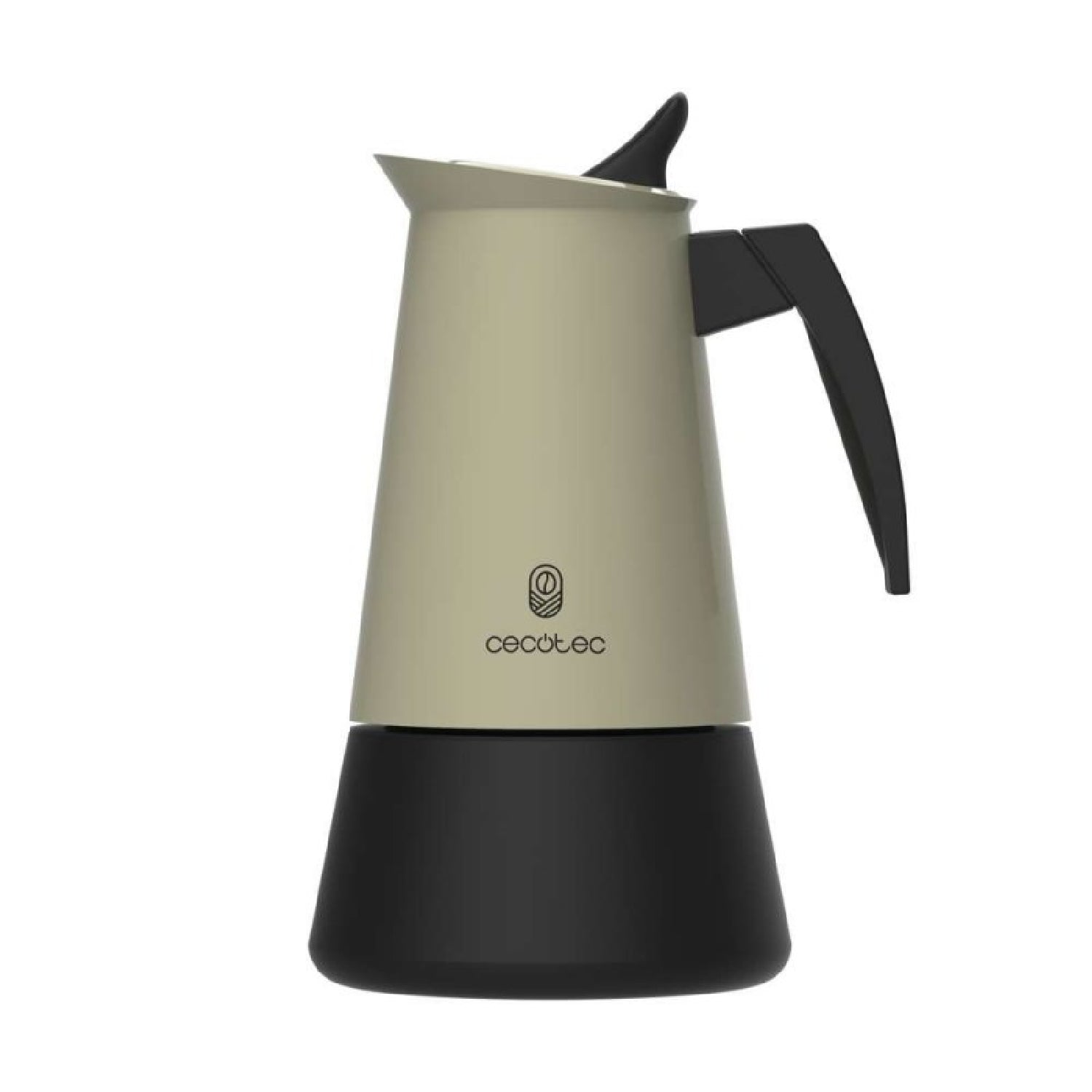 Cecotec Cafetera Italiana Piccolina 400 Green. 200ml, 4 Tazas De Café, Acero Inoxidable, Apta Todas Superficies, Filtro_1