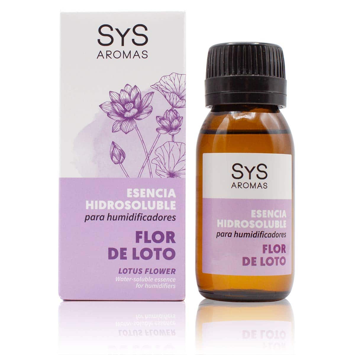 Esencia Hidrosoluble Flor de Loto SYS Aromas 50 ml | Aroma Floral Relajante | Humidificador y Difusor | Fragancia Suave_0