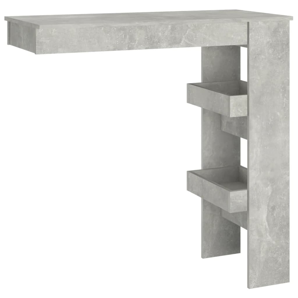 Mesa De Bar De Pared Madera Contrachapada Gris 102x45x103,5cm_0