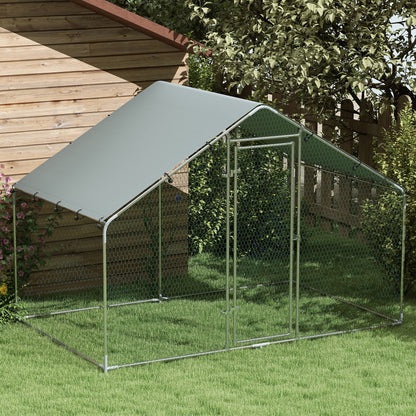 Pawhut Gallinero Para Exterior 3x1,7x1,9 M Con Cubierta Anti-uv E Impermeable_1