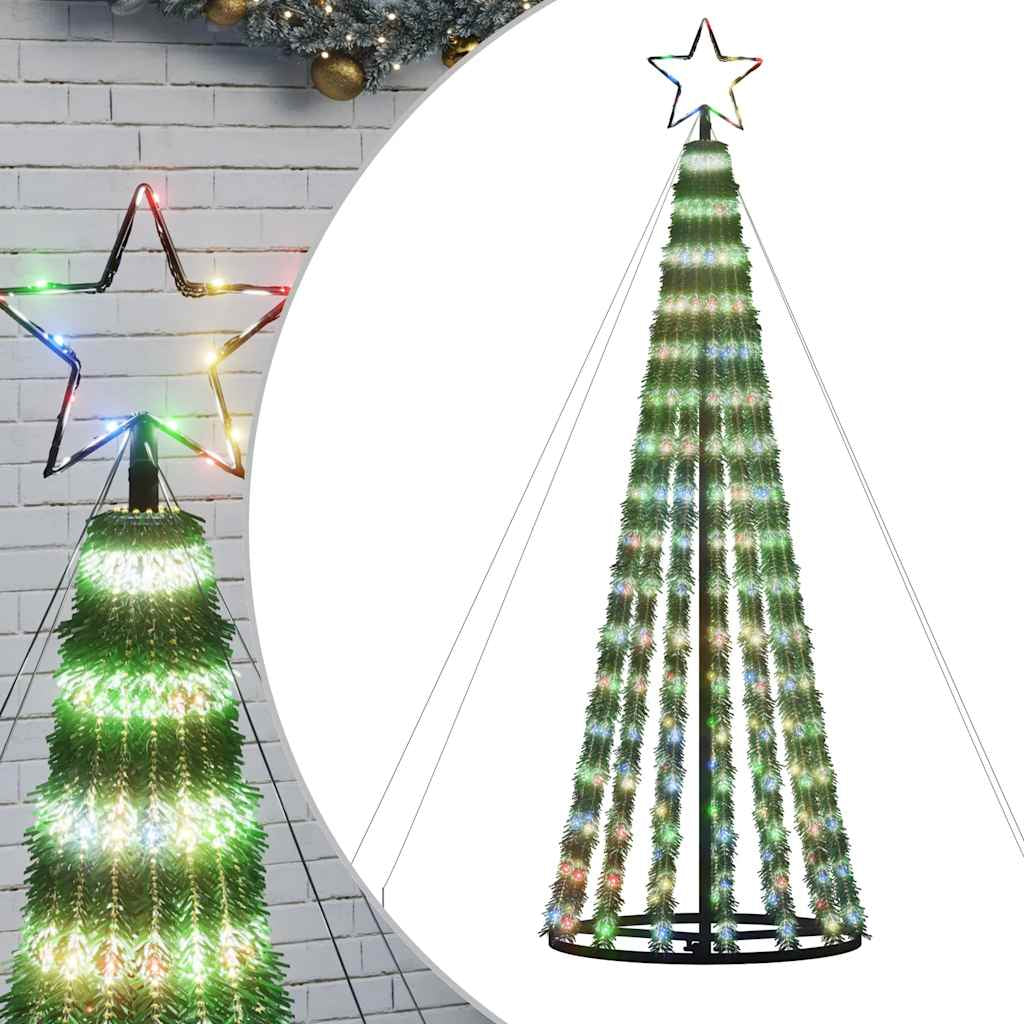 Vidaxl Árbol De Navidad Led 275 Leds De Colores 180 Cm_0