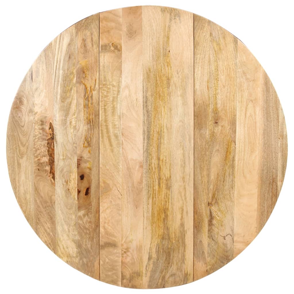 Mesa De Comedor Redonda De Madera Maciza De Mango 110x76 Cm_3