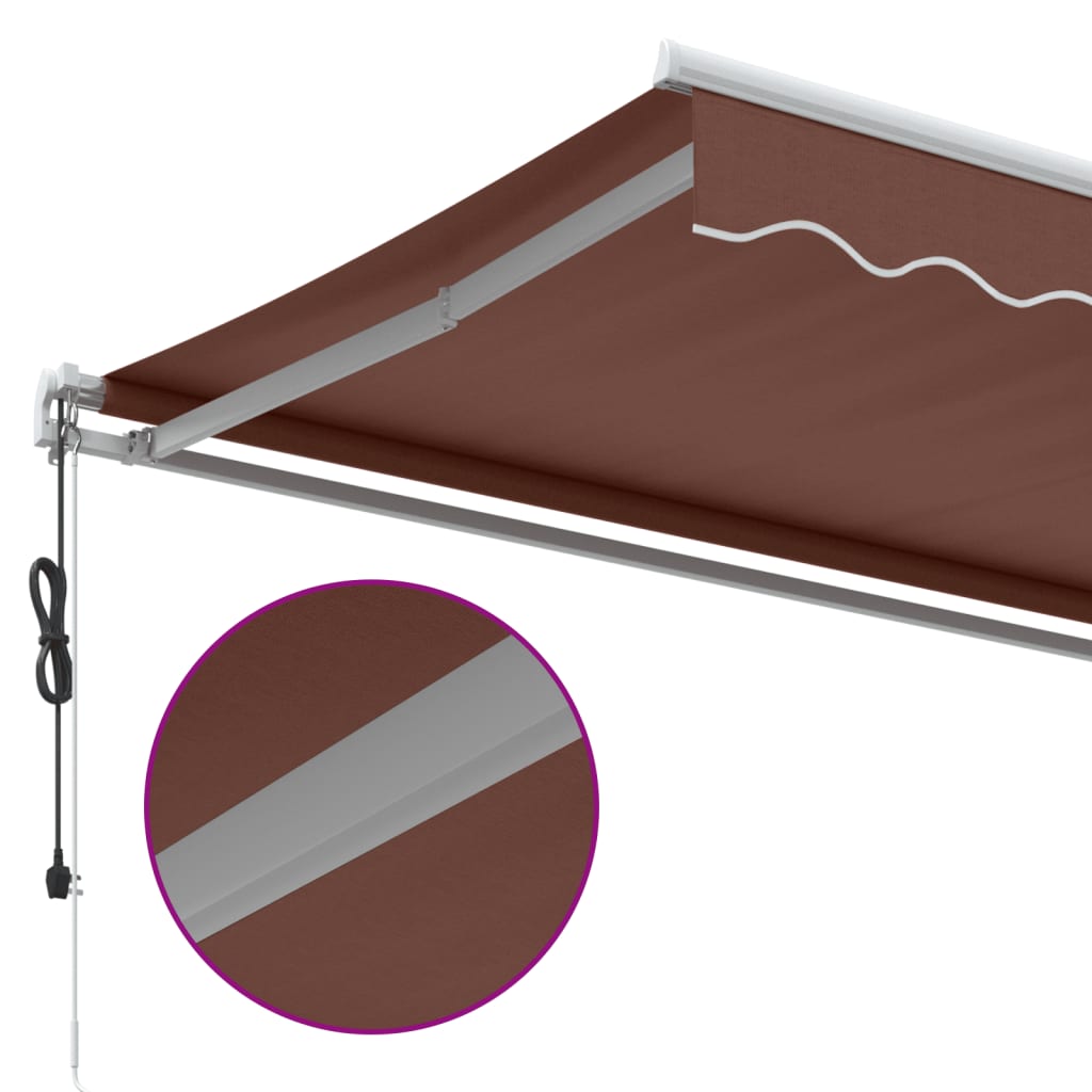 Toldo Retráctil Automático Marrón 500x350 Cm_5