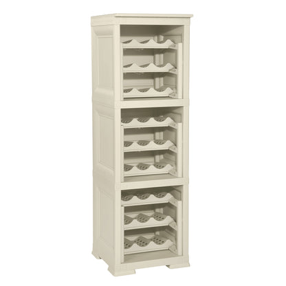 3 Estantería De Almacenamiento Modular Con Estante Para 27 Botellas Gris_0