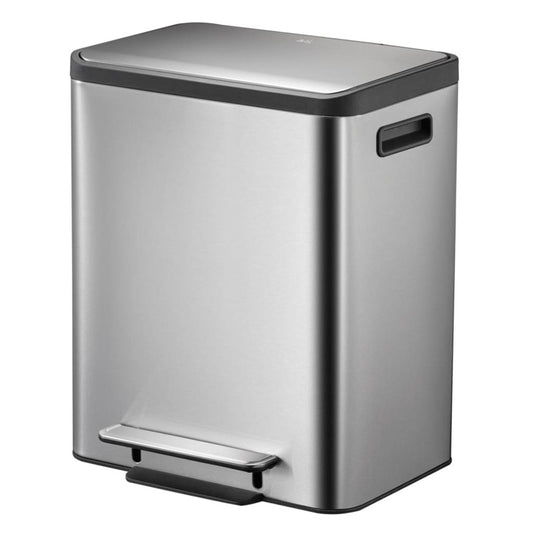 Eko Cubo De Pedal Ecocasa 30 L Plateado Mate_0