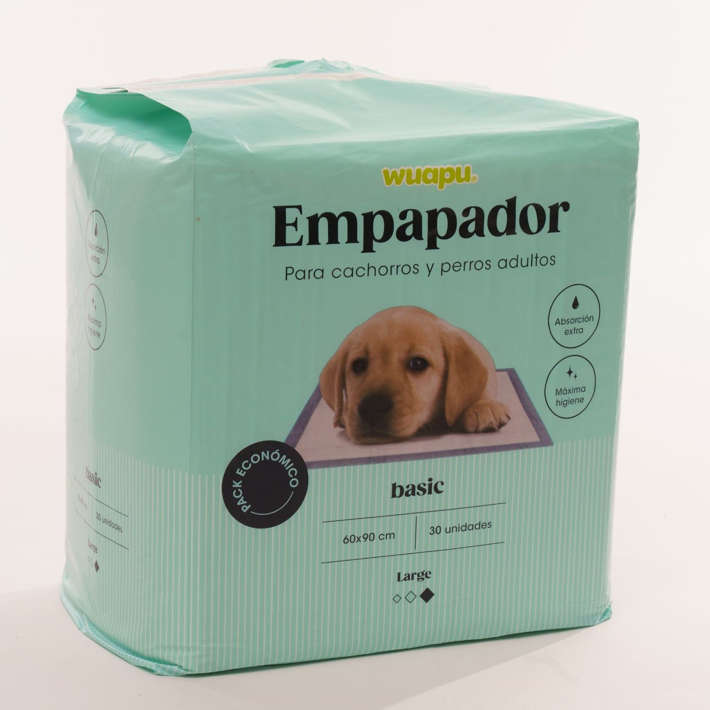 30 Empapadores Higiénicos Para Perro Wuapu, Gran Poder De Absorción. Talla L 60x90 Cm