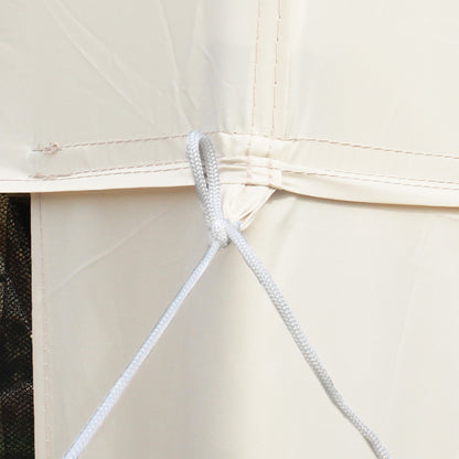Outsunny Carpa De Jardín 3x3 M Con 4 Mosquiteras Y Techo De Ventilación Beige_3