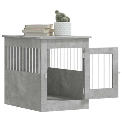 Jaula Para Perros Madera Ingeniería Gris Hormigón 55x80x68 Cm_4
