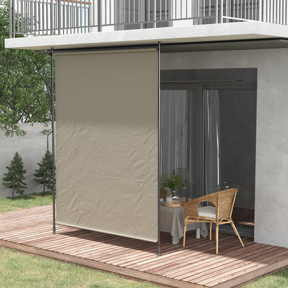 Outsunny Toldo Vertical Exterior 200x305 Cm Pantalla Privacidad Enrollable Arena_1