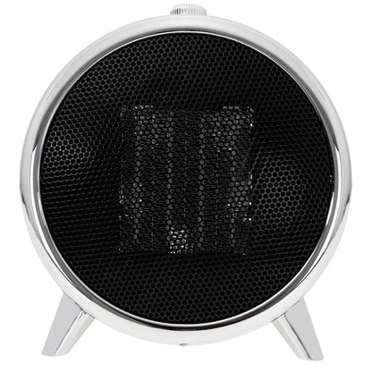 Calefactor Cerámico Led, Portátil, 2 Niveles Potencia, Termostato Automático, Diseño Moderno, Briebe, Ht1129, Negro/plata