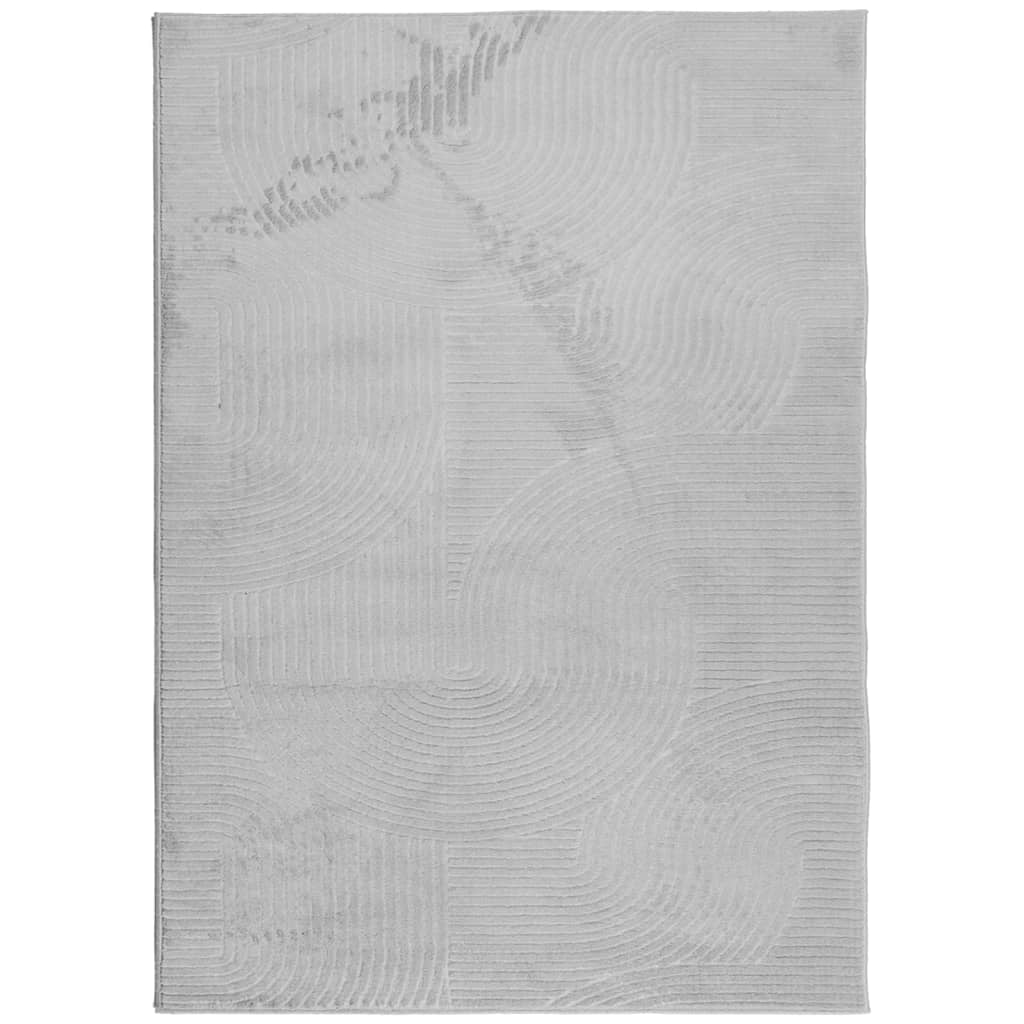 Vidaxl Alfombra De Pelo Corto Look Escandinavo Iza Gris 240x340 Cm_0