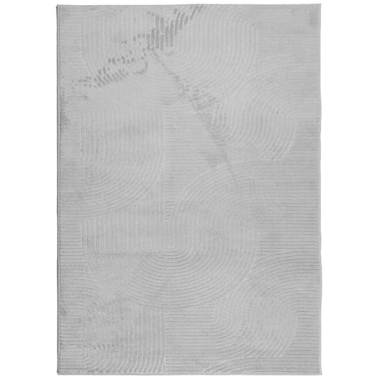 Vidaxl Alfombra De Pelo Corto Look Escandinavo Iza Gris 240x340 Cm_0