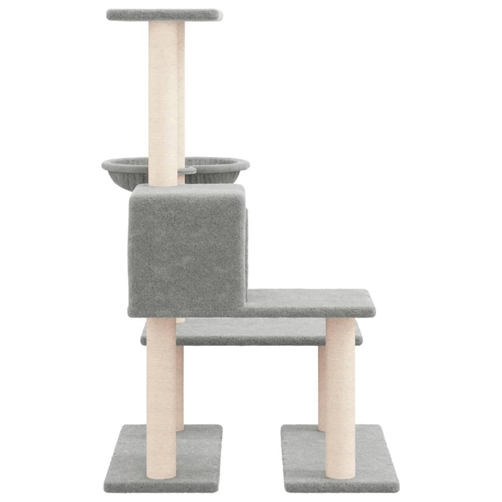 Vidaxl Rascador Para Gatos Con Postes De Sisal Gris Claro 94,5 Cm_3