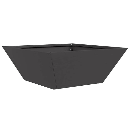 Macetero De Jardín Negro 40 X 40 X 15 Cm Acero Laminado En Frío_0
