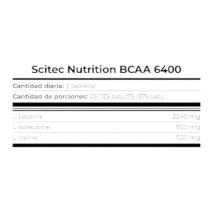 Bcaa 6400 125 Tab