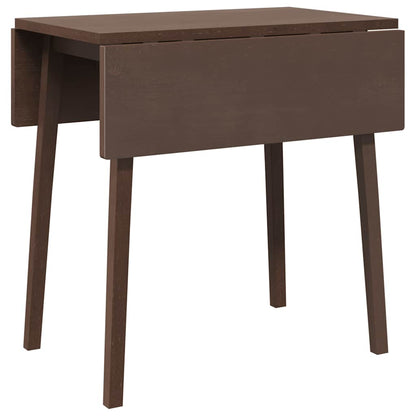 Mesa De Comedor De Madera Maciza De Caucho Marrón_0