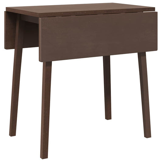 Mesa De Comedor De Madera Maciza De Caucho Marrón_0