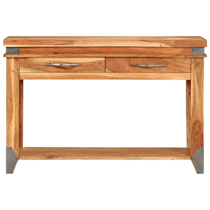 Mesa Consola De Madera Maciza De Acacia 110x34x74 Cm_0
