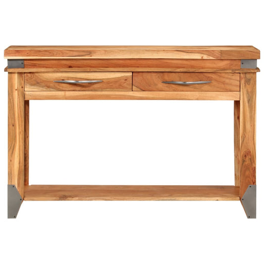 Mesa Consola De Madera Maciza De Acacia 110x34x74 Cm_0