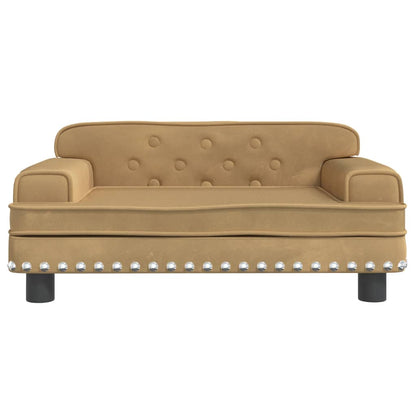 Cama Para Perros De Terciopelo Marrón 70x45x30 Cm / Vetonek_4