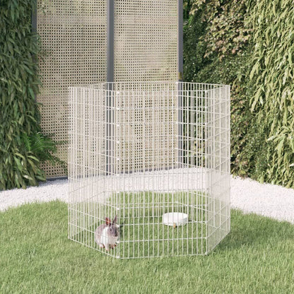 Vidaxl Recinto Animales Corral 6 Paneles Hierro Galvanizado 54x100 Cm_1