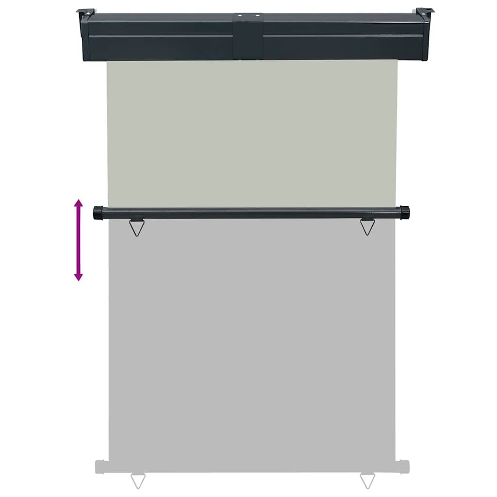 Vidaxl Toldo Lateral De Balcón Gris 125x250 Cm_4