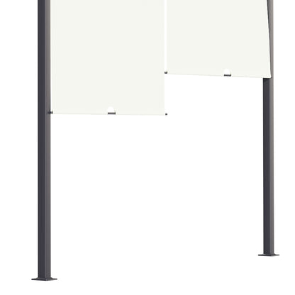 Outsunny Pérgola De Jardín 3x4 M Con Techo Deslizable Cenador Con Luces Led_4