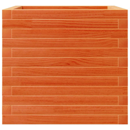 Jardinera Madera Maciza De Pino Marrón Cera 50x50x45,5 Cm_4