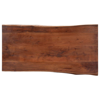 Mesa De Centro Borde Natural Madera Maciza Acacia 115x60x40 Cm_3