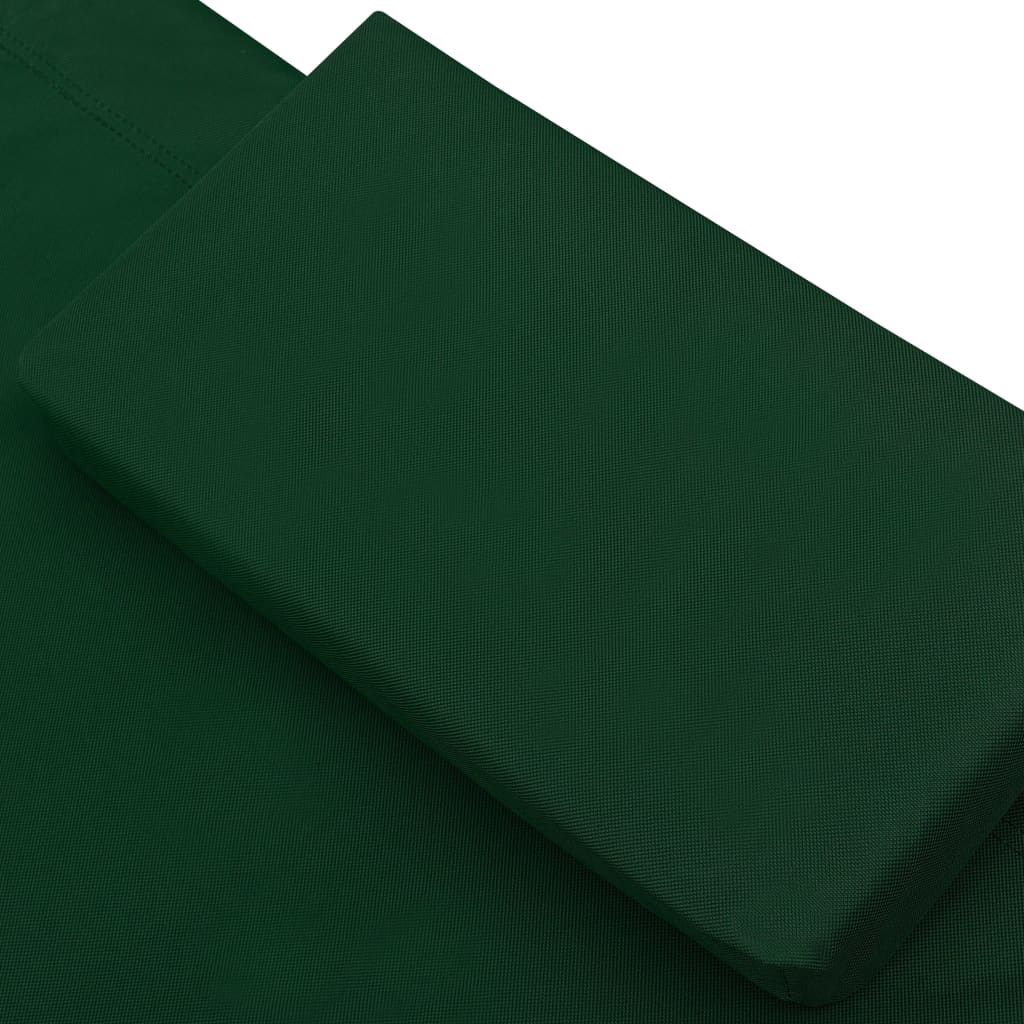 Tumbona De Jardín Con Toldo Y Cojín Verde_4