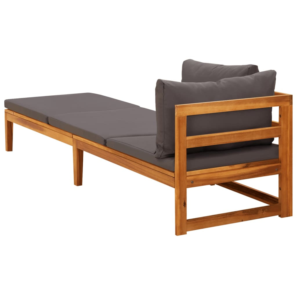 Vidaxl Tumbona Con 1 Reposabrazos Gris Oscuro Madera Maciza Acacia_4