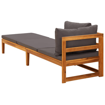 Vidaxl Tumbona Con 1 Reposabrazos Gris Oscuro Madera Maciza Acacia_4