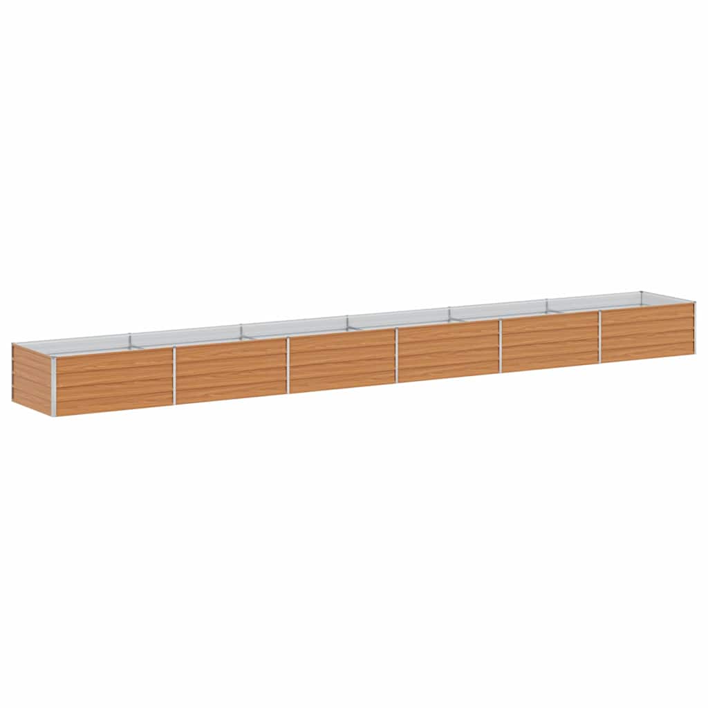 Arriate Elevado Marrón Claro 600 X 80 X 45 Cm Acero Galvanizado_0