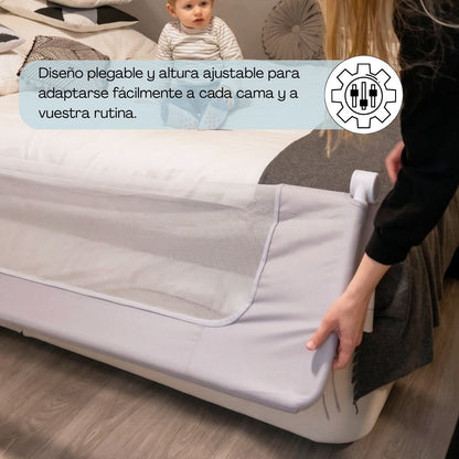 Bathby Barandilla De Cama Infantil 180 Cm – Altura Ajustable, Sistema Abatible, Malla Transpirable, Seguridad Anticaídas_1